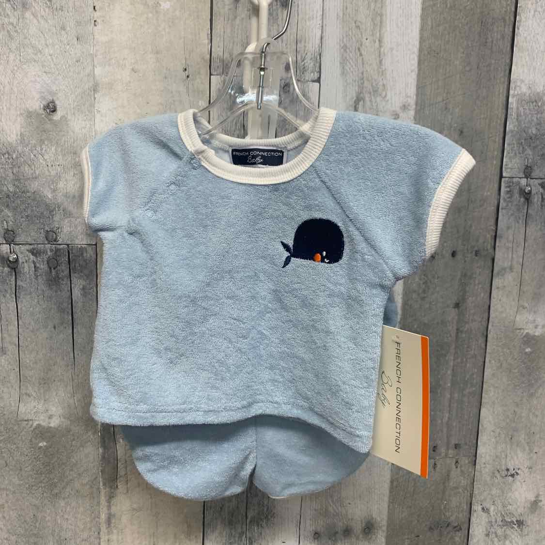 Size 0-3 Months Blue Mid Brand Shirt/Shorts
