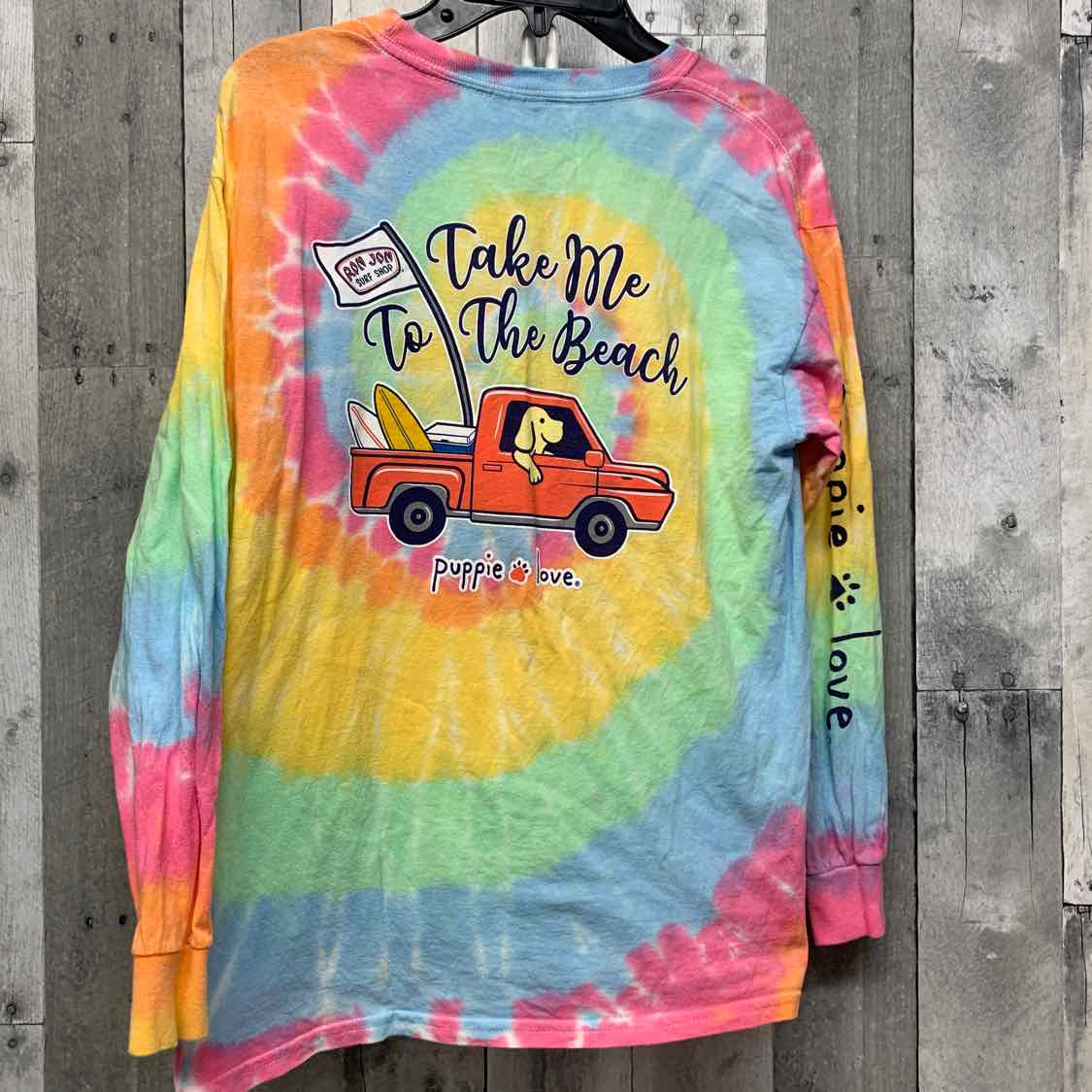 Size Large Yellow/Green Name Brand Long Sleeve Shirt