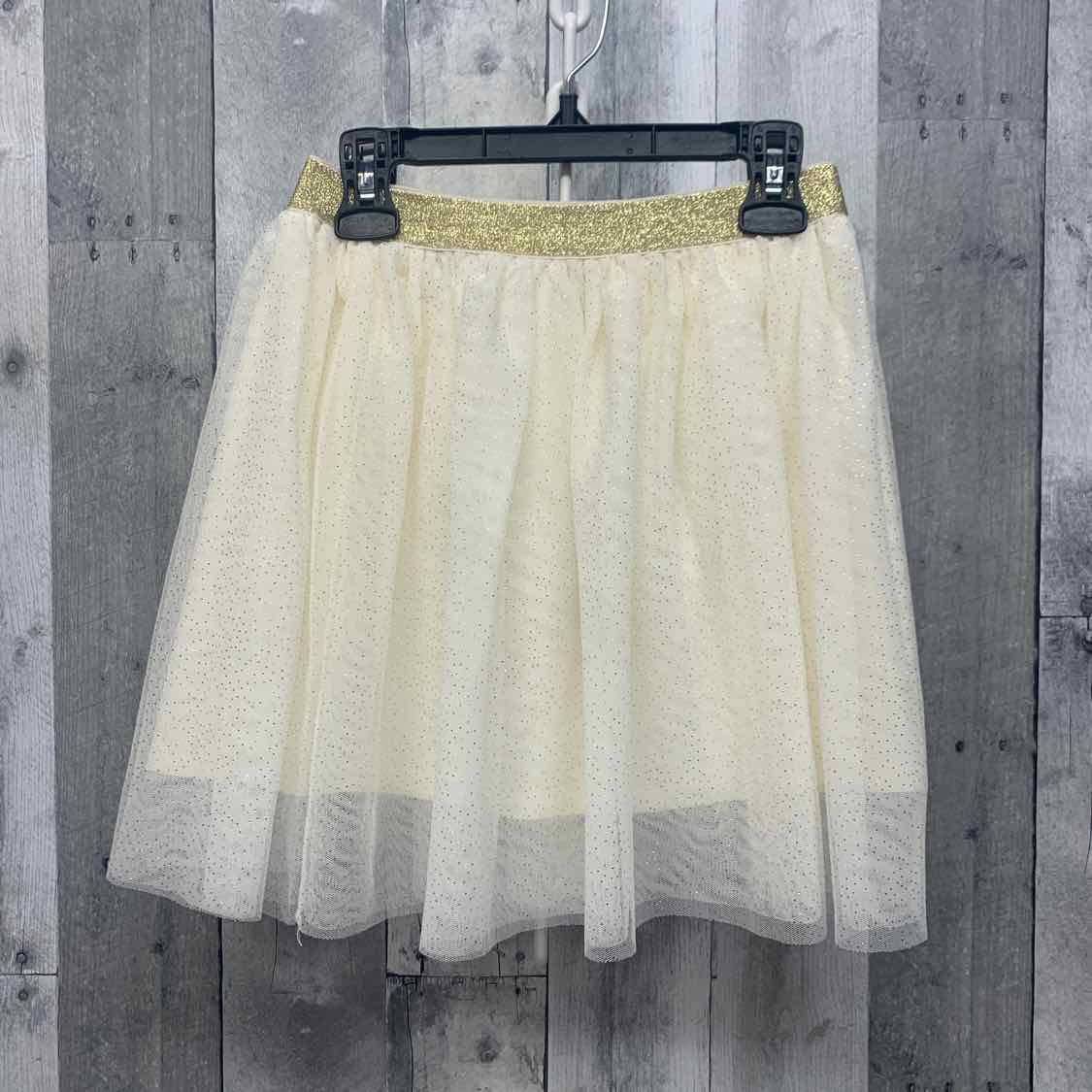 Size Medium Ivory/Gold Holiday Brands Skirt