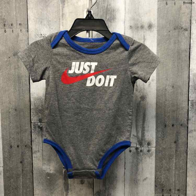Size 9 Months Gray/Blue Sport Brand Bodysuit