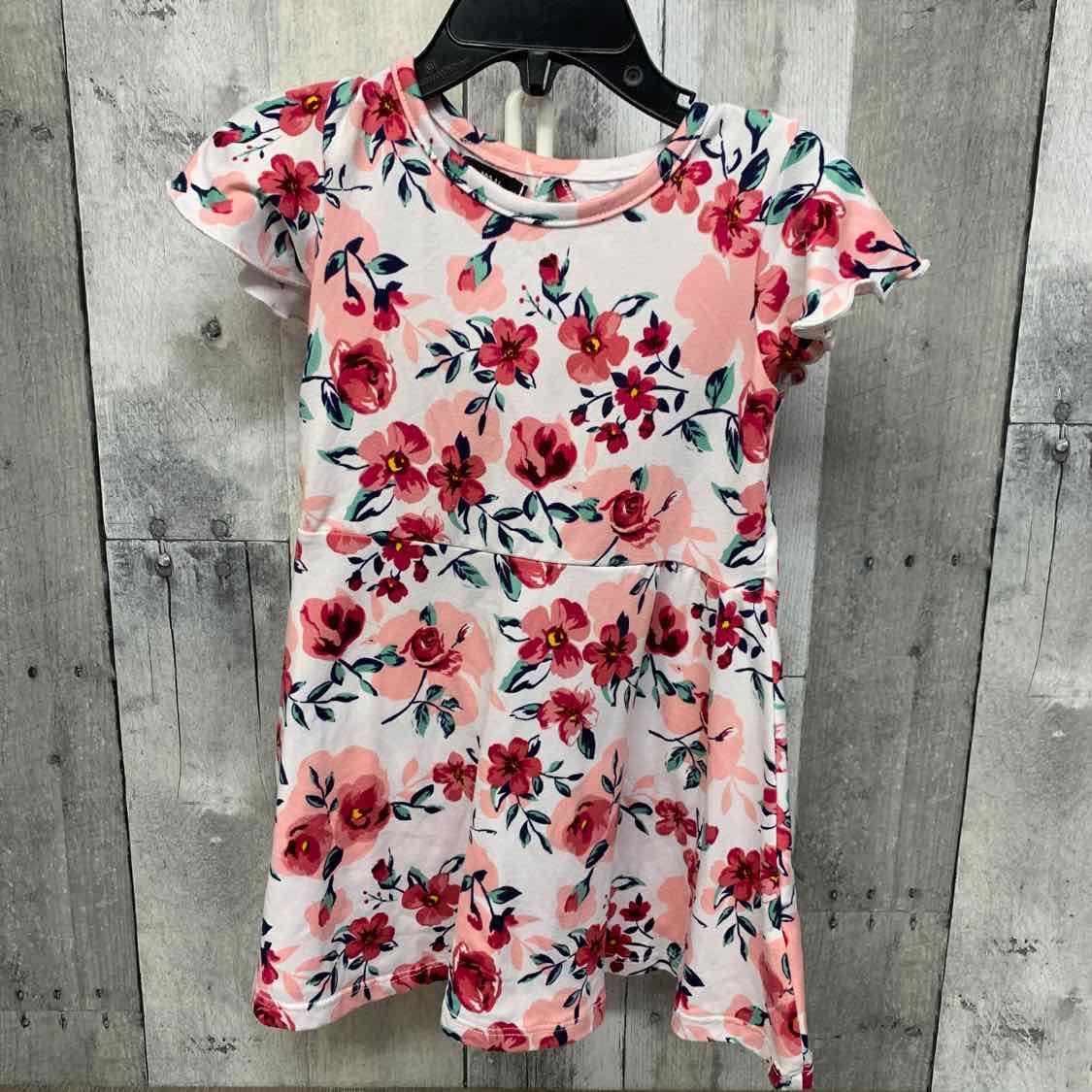 Size 2T White Floral Print B Brand Dress