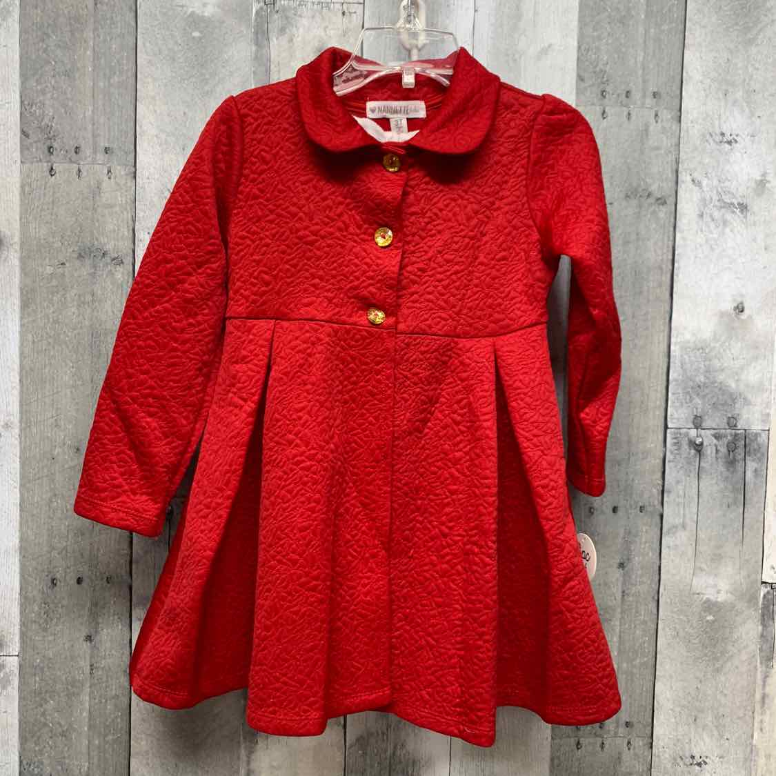 Size 3T Red Plaid Nannette 2pc Dress