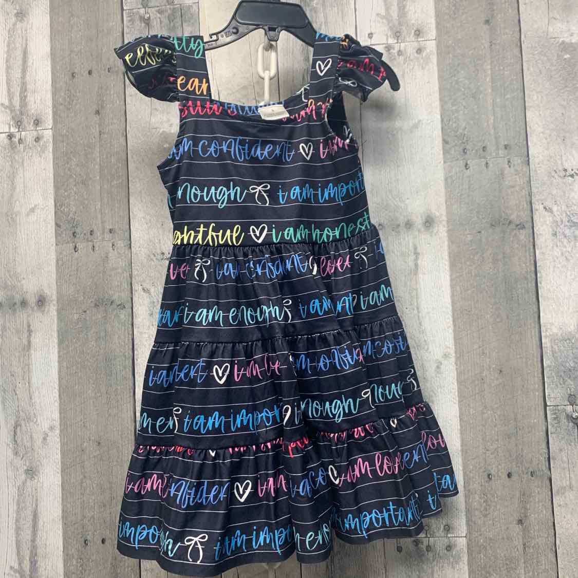 Size 3T Black Print Boutique Brand Dress