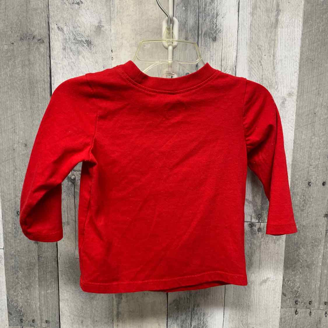 Size 12 Months Red Graphic Garanimals Long Sleeve Shirt