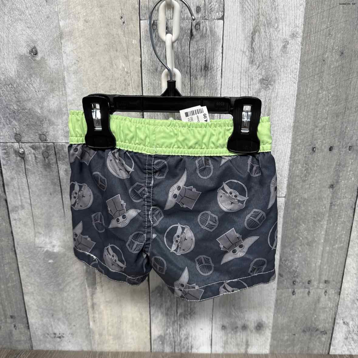 Size 12 Months Gray/Green Star Wars Swim Trunks - OodlesCB