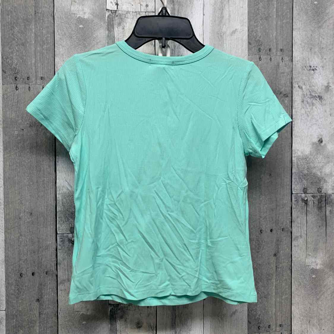 Size 14 Blue Print B Brand Short Sleeve Shirt - OodlesCB