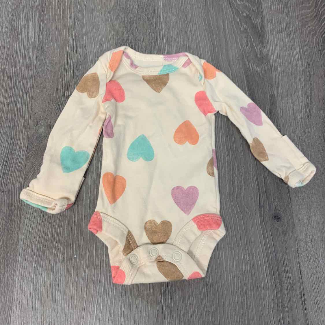 Size Preemie Tan Print Carter's Bodysuit