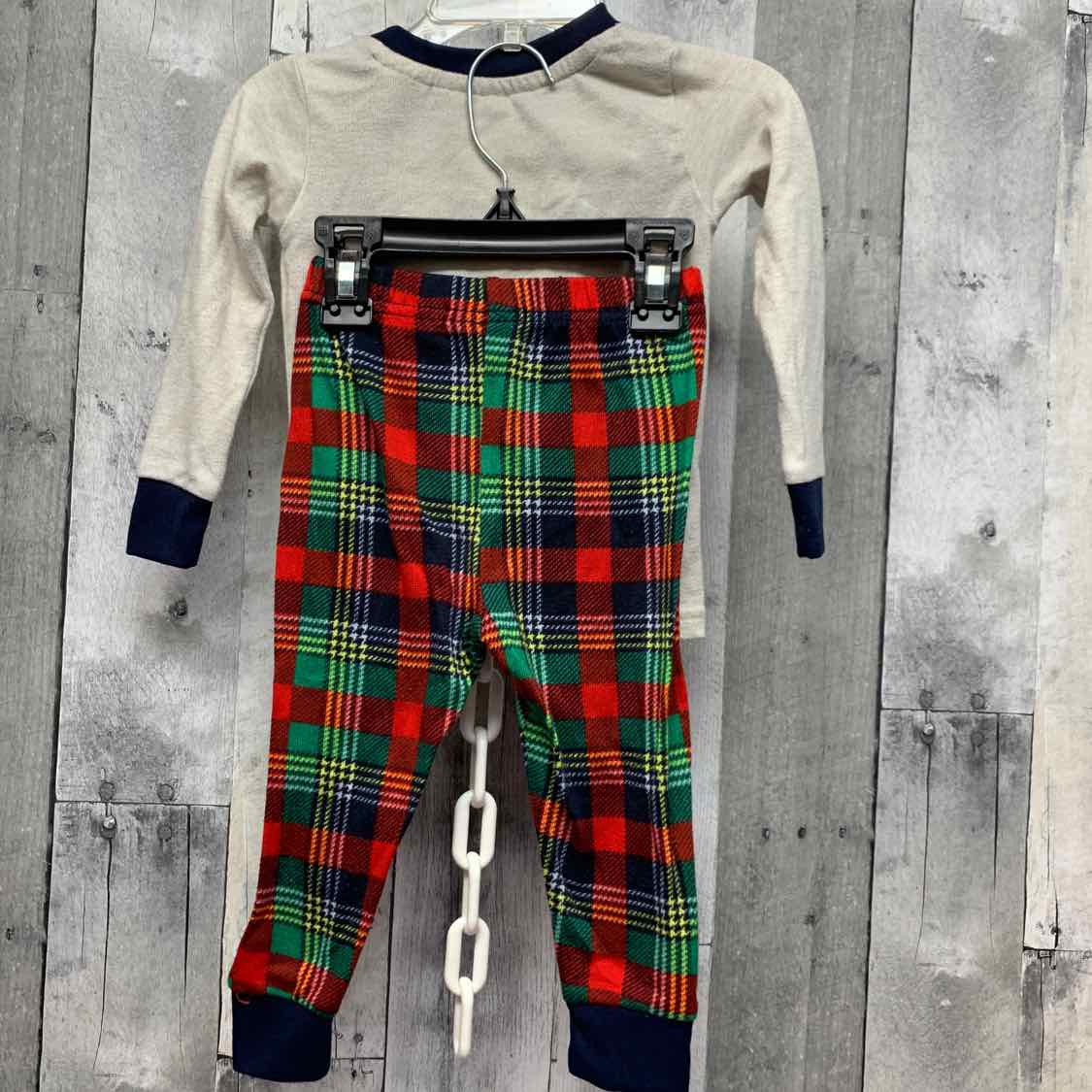 Size 2T Tan/Red B Brand 2pc PJs