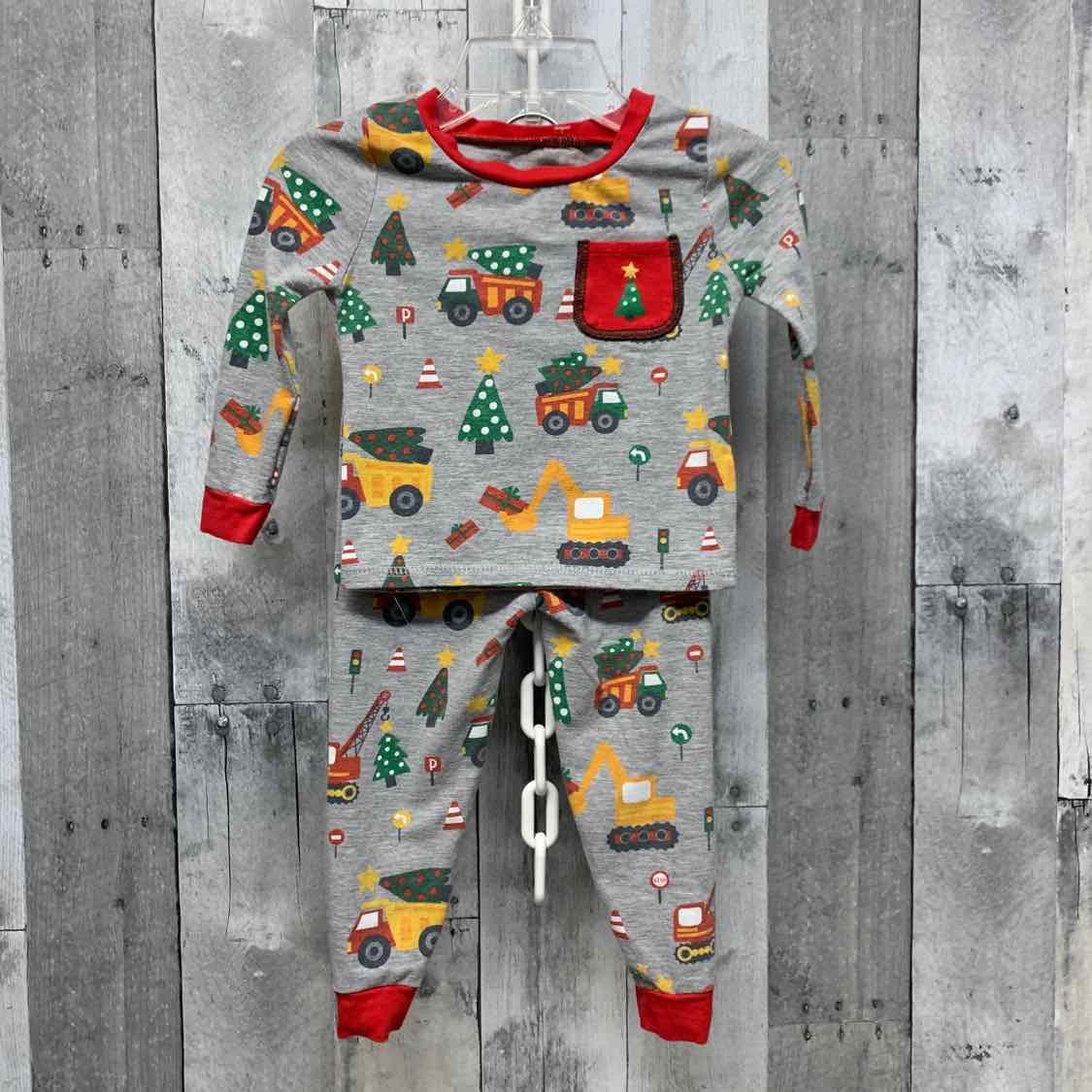 Size 12-18 Months Gray/Red Mud Pie 2pc PJs