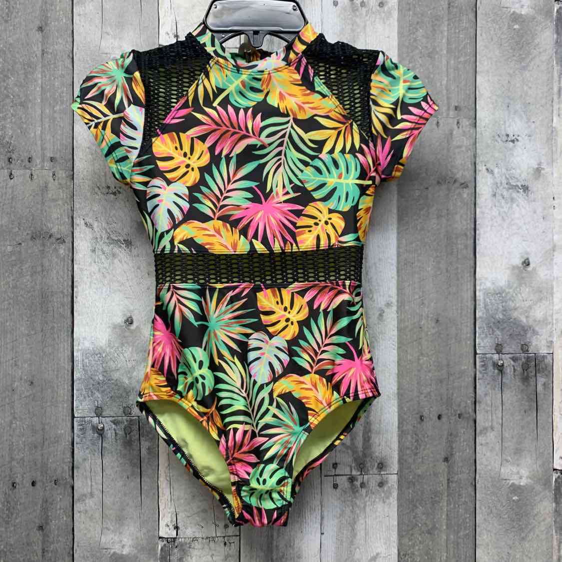 Size Small Gray/Pink Art Class Swim Suit - 1pc - OodlesCB