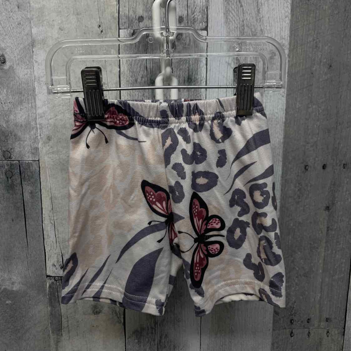 Size 2T Gray Animal Print Dot Dot Smile Shorts - Athletic - OodlesCB