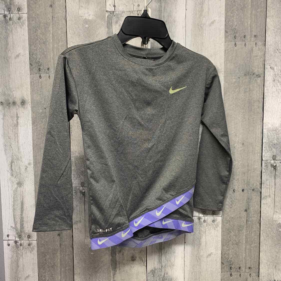 Size 5 Gray/Purple Sport Brand Long Sleeve Shirt