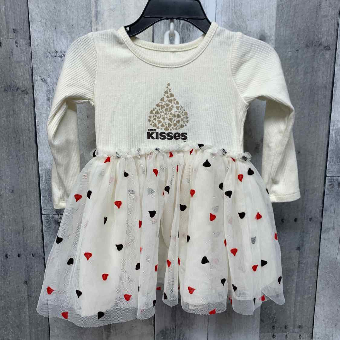 Size 12 Months Ivory Print B Brand LS Dress