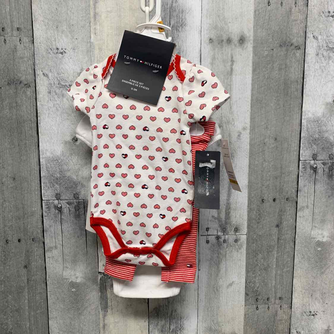 Size 0-3 Months White Tommy Hilfiger Shirt/Leggings