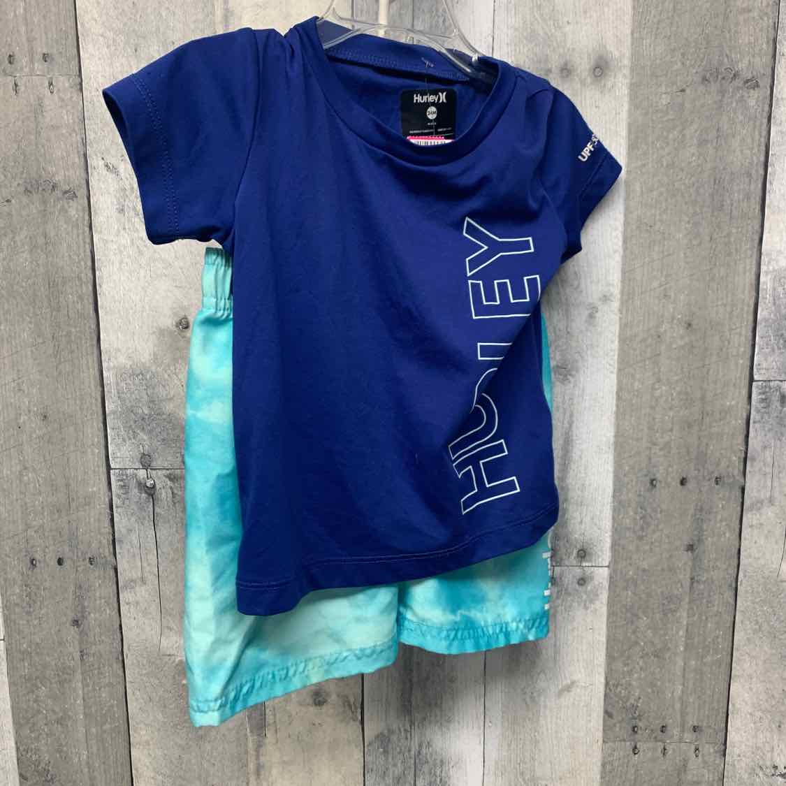 Size 24 Months Navy/Blue Hurley 2pc+ Swim Suit