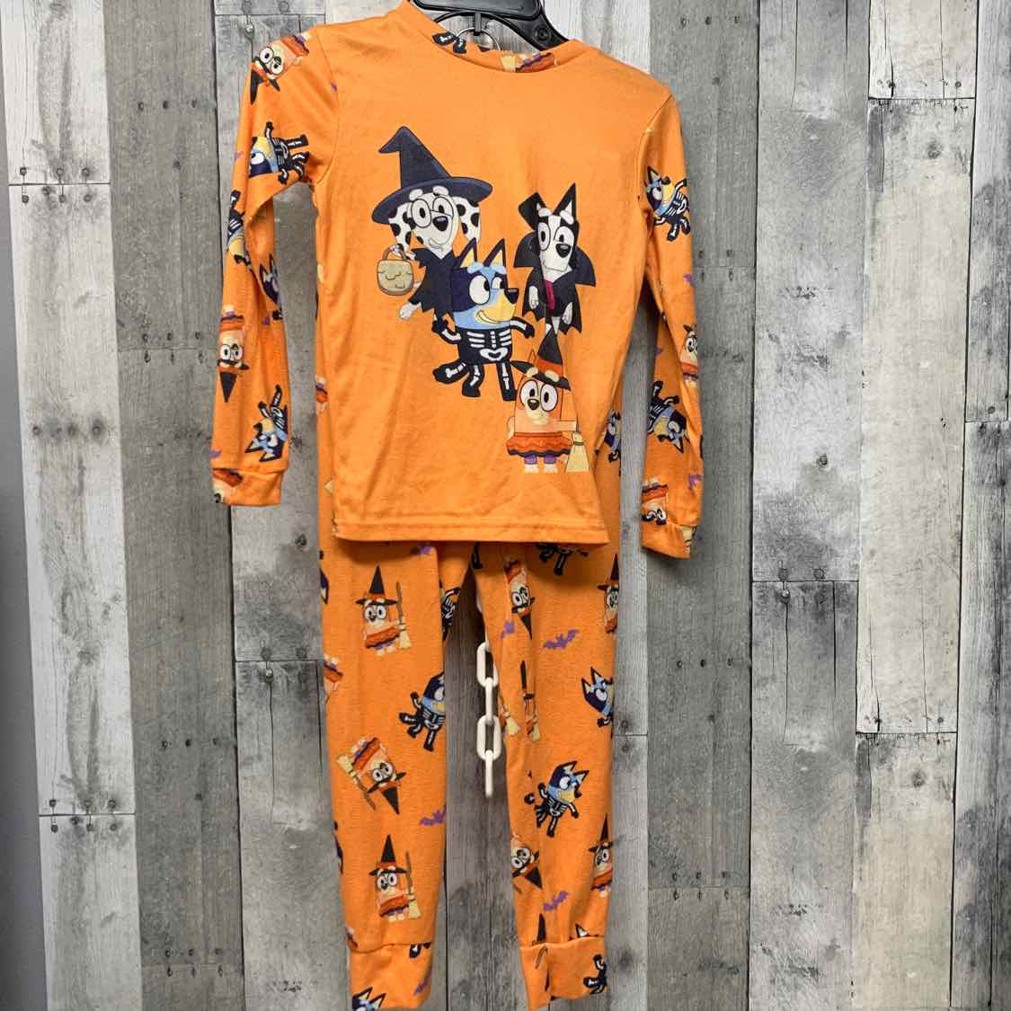 Size 8 Orange Print Disney 2pc PJs