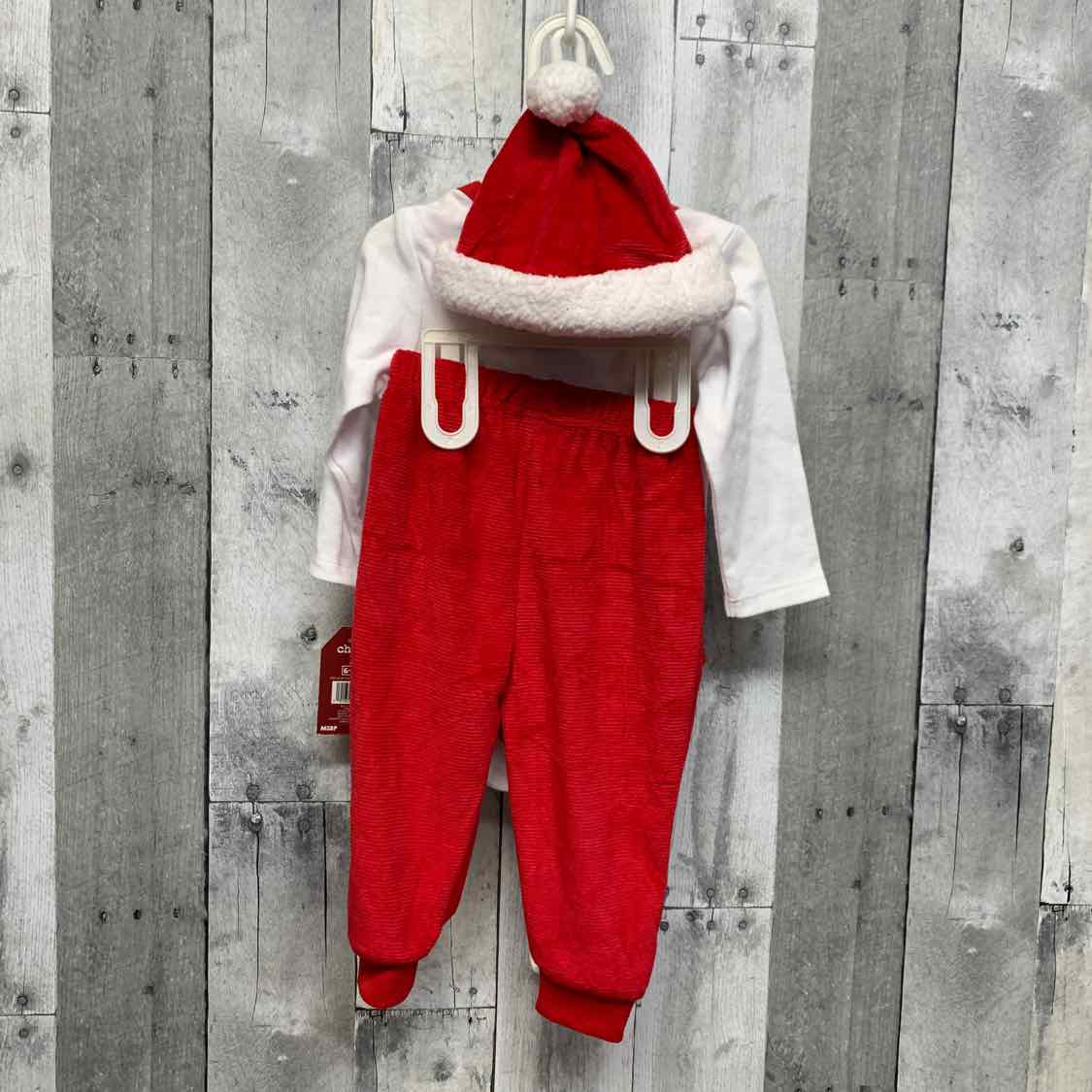 Size 6-9 Months White/Red Chick Pea Shirt/Pants