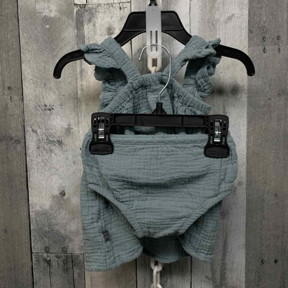 Size 0-3 Months Teal Modern Moments by Gerber 2pc Dress