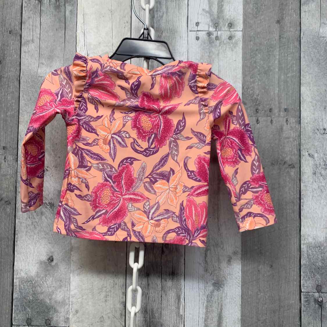 Size 12-18 Months Coral/Purple Old Navy Swim Top