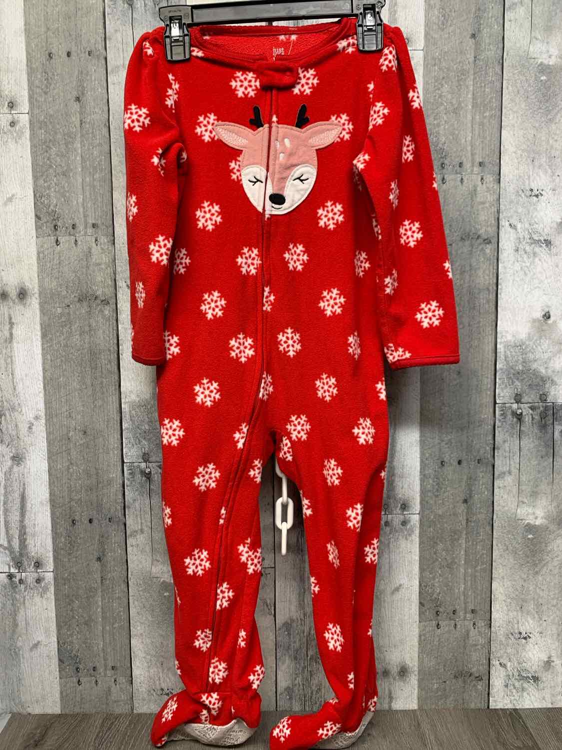 Size 4T Red/White Carter's Footy PJs
