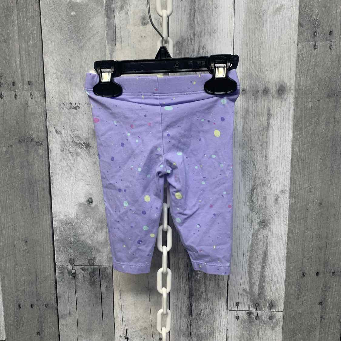 Size 6 Months Purple/Yellow Sport Brand Leggings