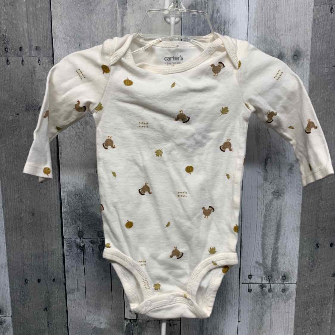 Size 6 Months White Print Just One You Bodysuit
