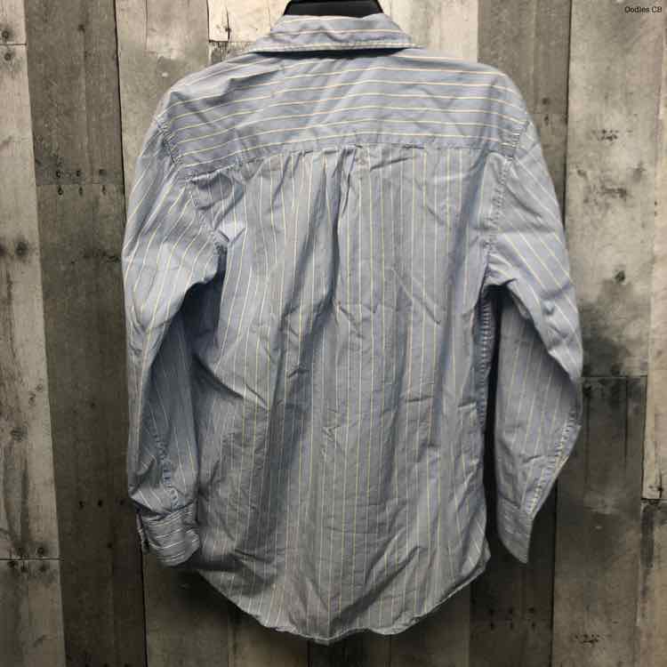 Size 8 Blue Striped Gap LS Button Up