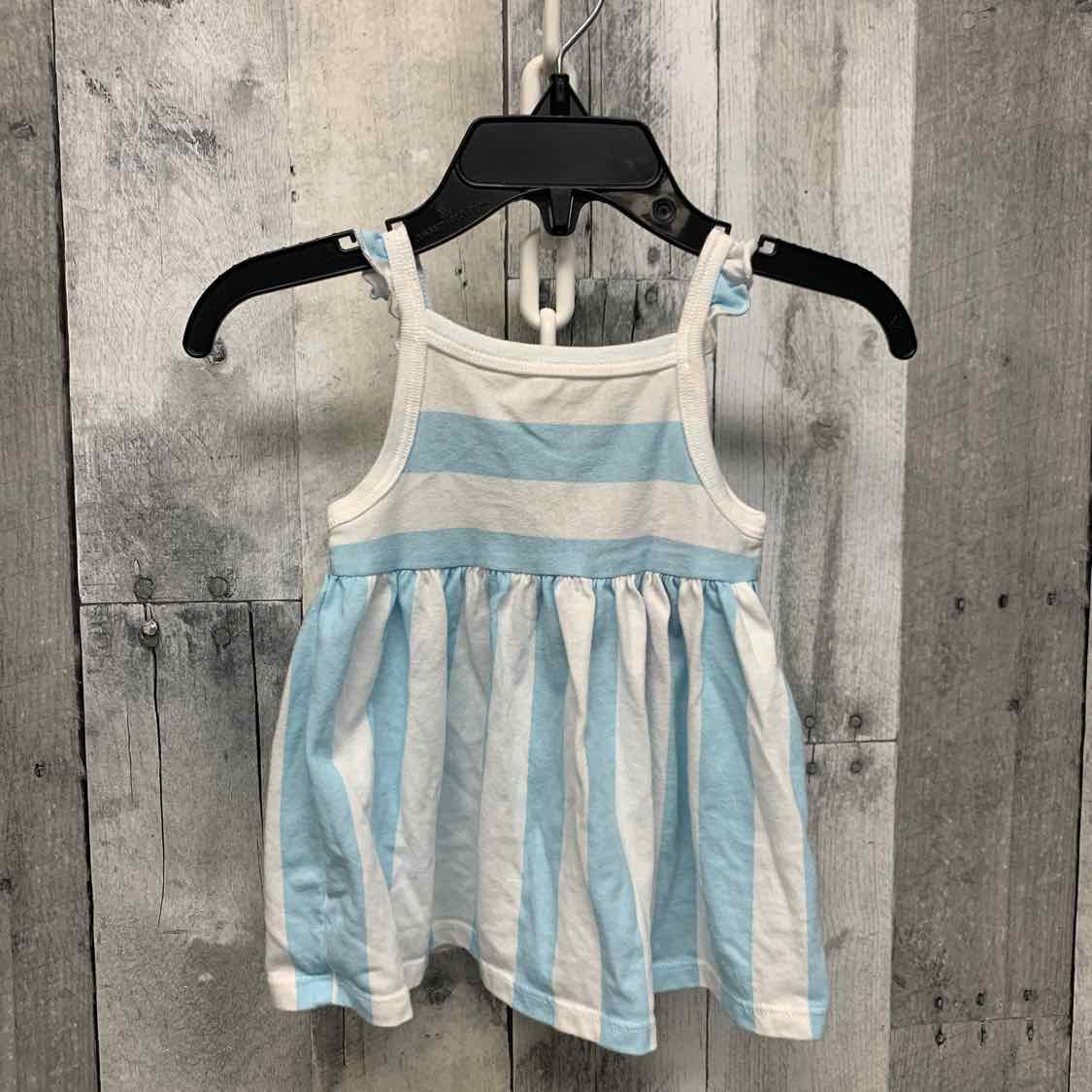 Size 0-3 Months Blue Striped First Impressions Dress