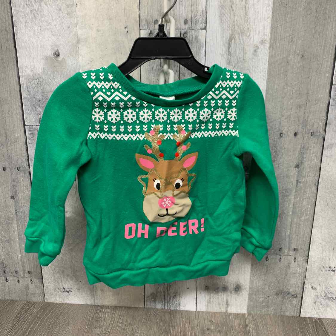 Size 2T Green Graphic Carter's Long Sleeve Shirt