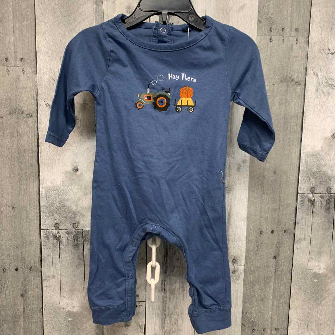 Size 0-3 Months Blue Free Planet Romper