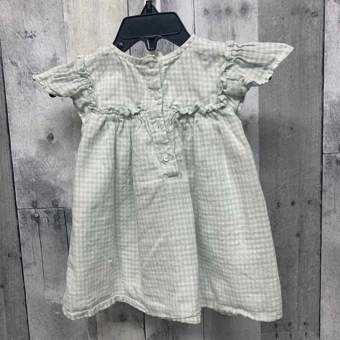 Size 9-12 Months Green/White B Brand Dress