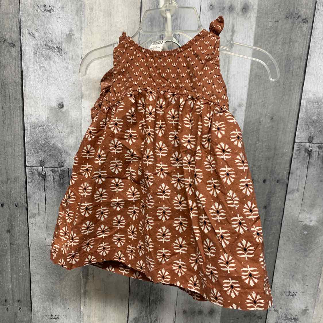 Size 6 Months Brown Print Just One You 2pc Dress