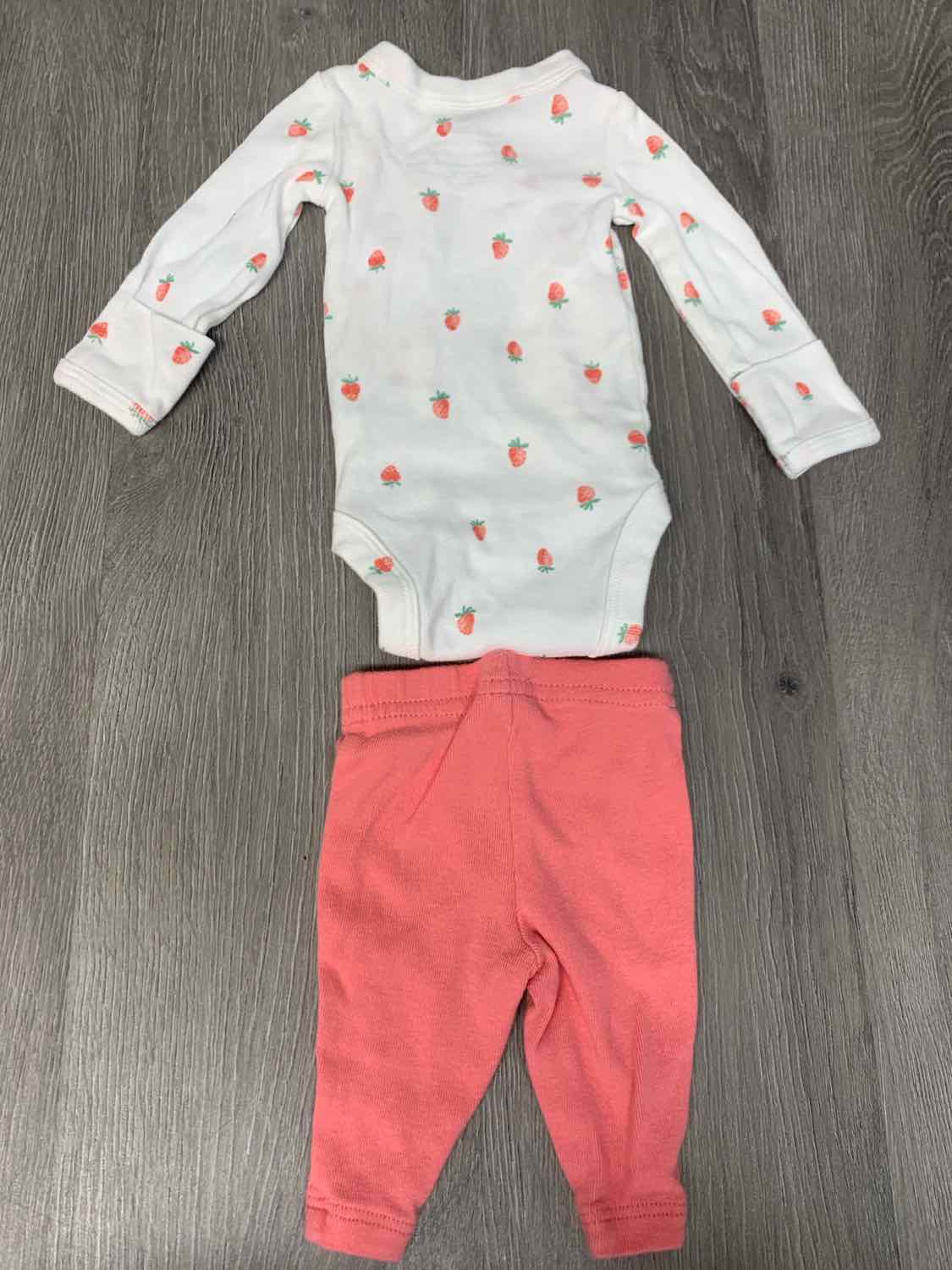 Size Preemie White/Pink Just One You Shirt/Pants