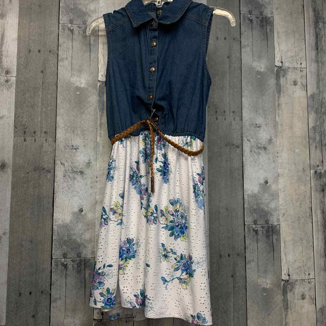 Size 12 White/Denim B Brand Dress