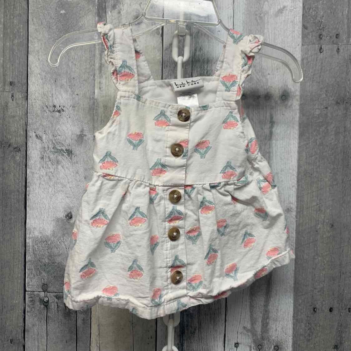 Size 0-3 Months White/Pink Nicole Miller Dress