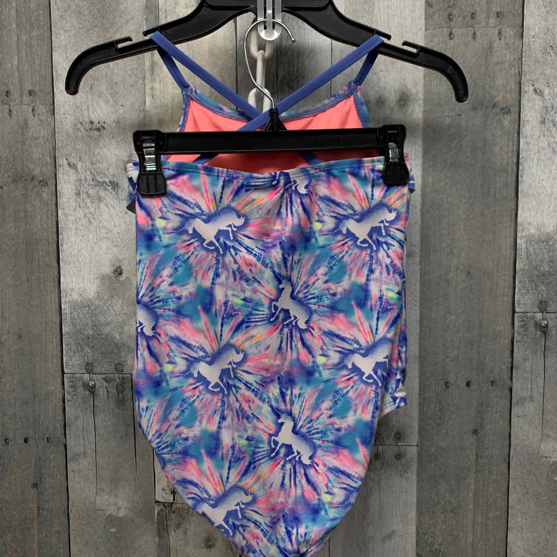 Size 7/8 Blue Print B Brand Swim Suit - 1pc