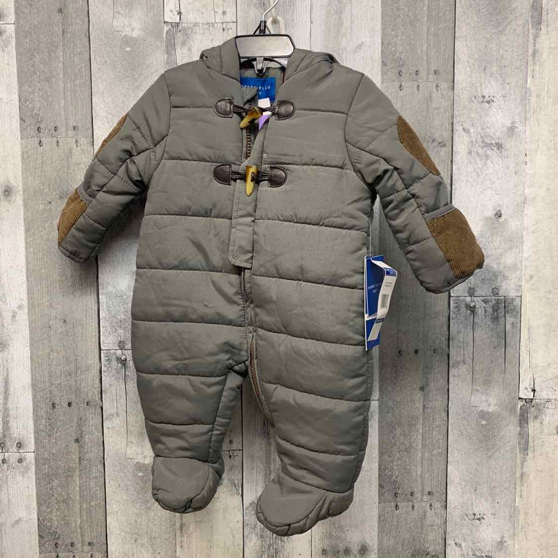 Size 3-6 Months Gray Name Brand Snow Suit