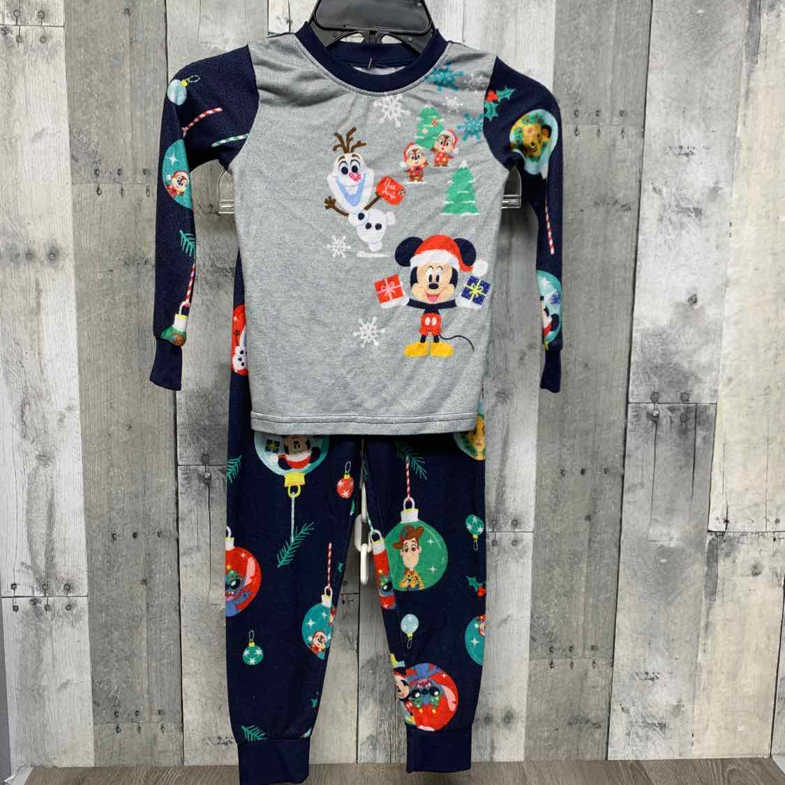 Size 5T Navy/Red Disney 2pc PJs