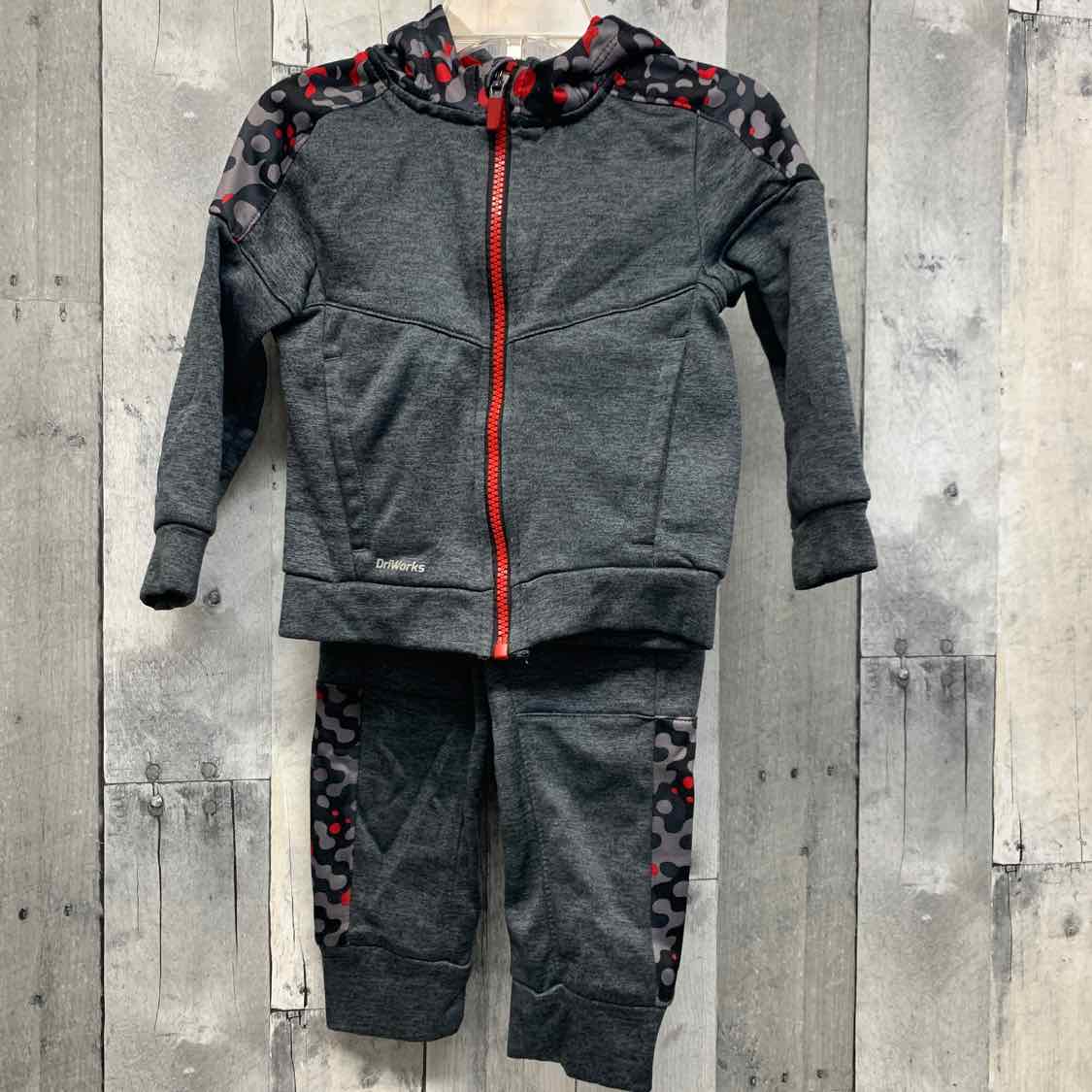 Size 24 Months Red/Gray Athletic Works Jacket/Pants