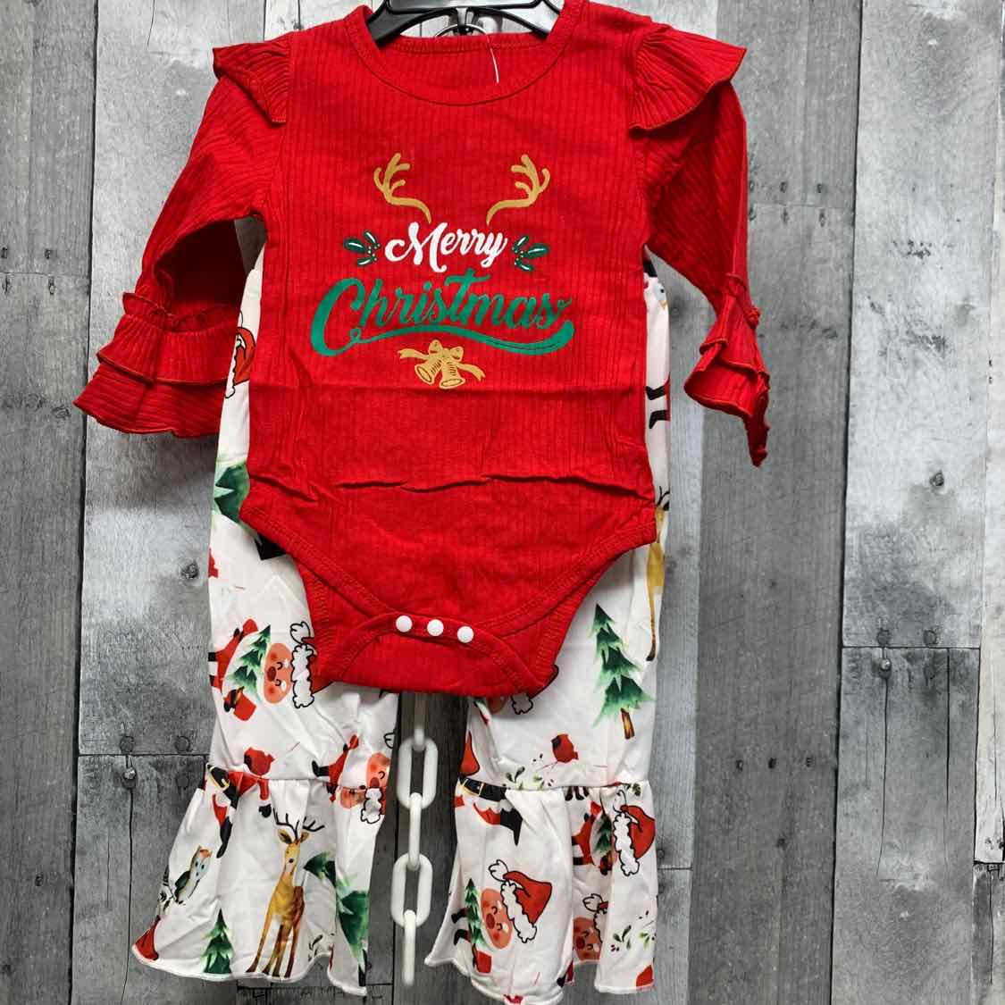 Size 6-9 Months White/Black B Brand Shirt/Pants
