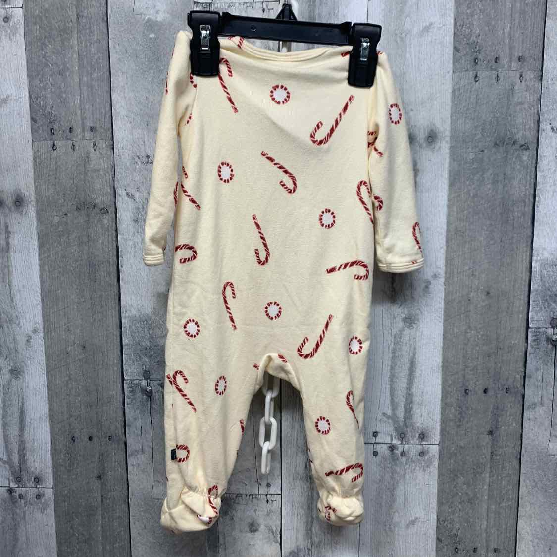 Size 3 Months Ivory Print Modern Moments by Gerber Footy PJs
