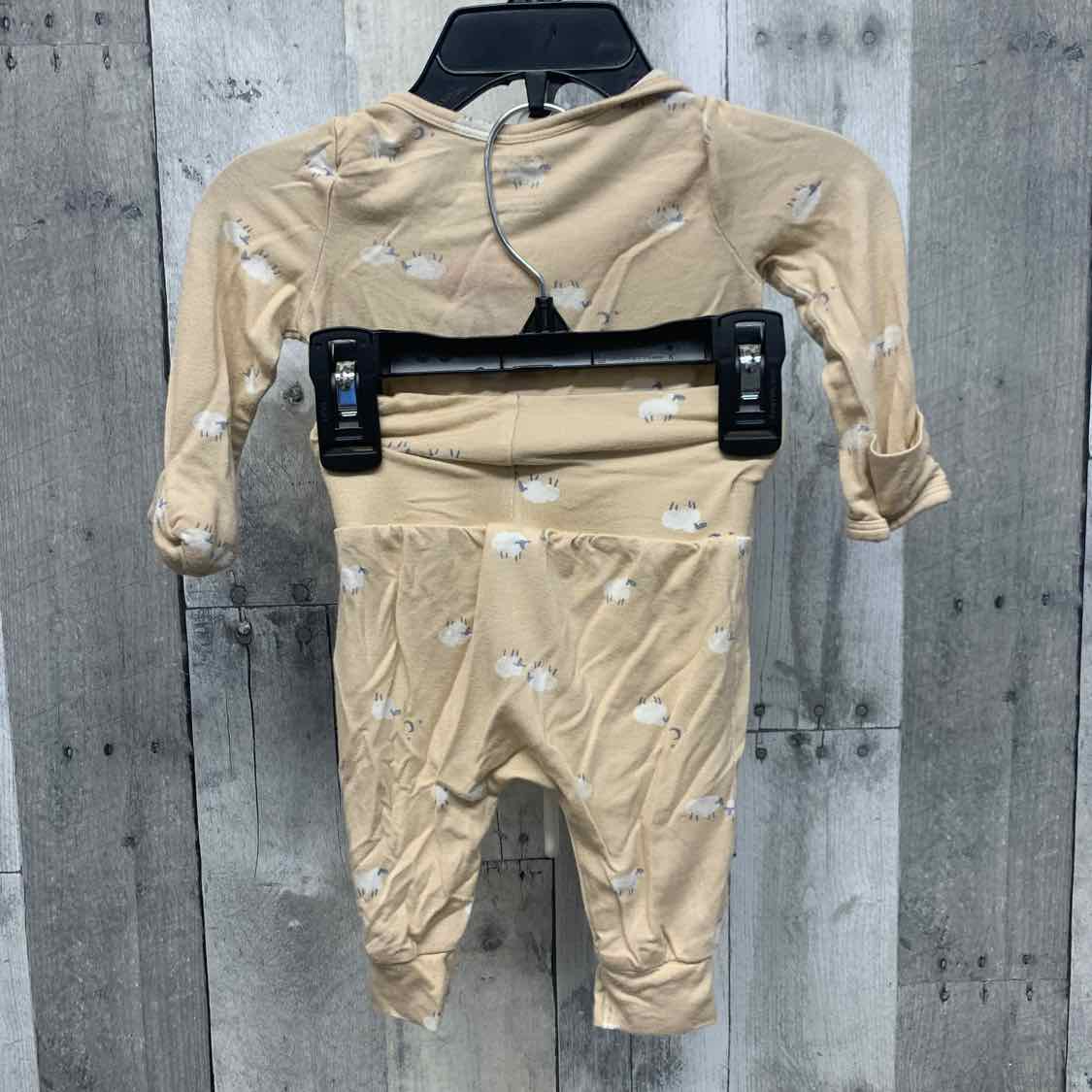 Size 3 Months Tan Print Just One You 2pc PJs