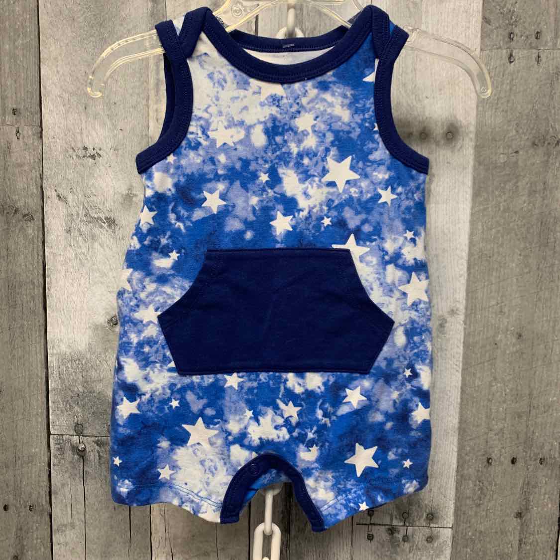 Size 6-9 Months Blue Plaid Cat & Jack Romper