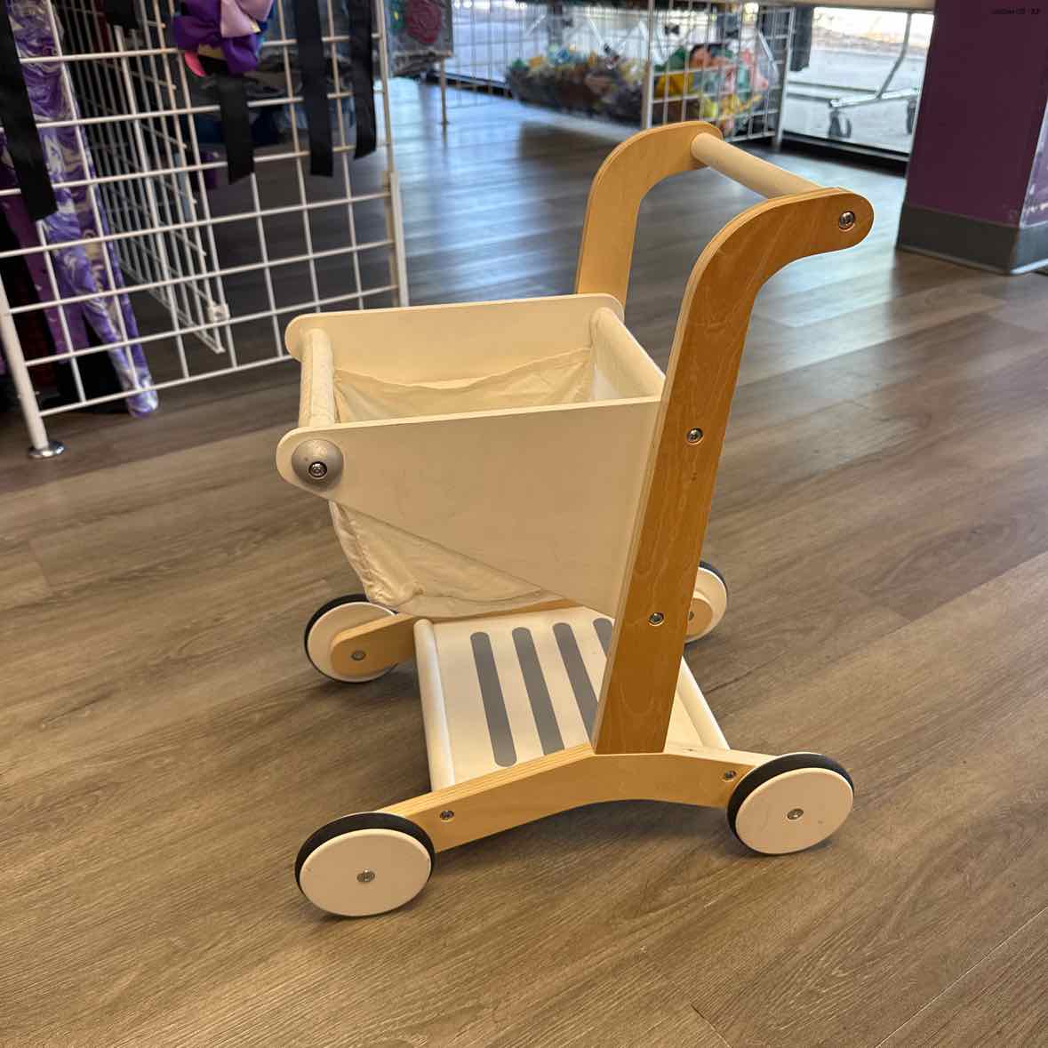 Pottery Barn Kids Tan/White Shopping Cart