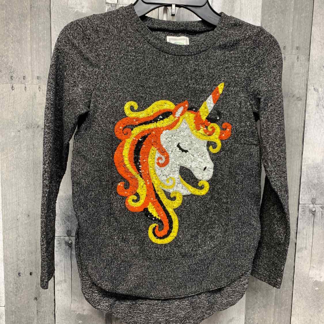 Size 7/8 Gray/Orange B Brand Long Sleeve Shirt