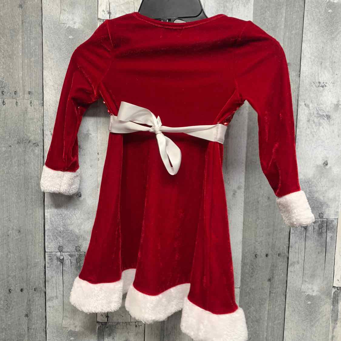Size 4 Red/White B Brand LS Dress