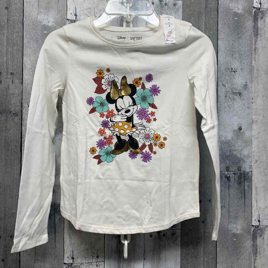 Size 7 White Graphic Jumping Beans Long Sleeve Shirt