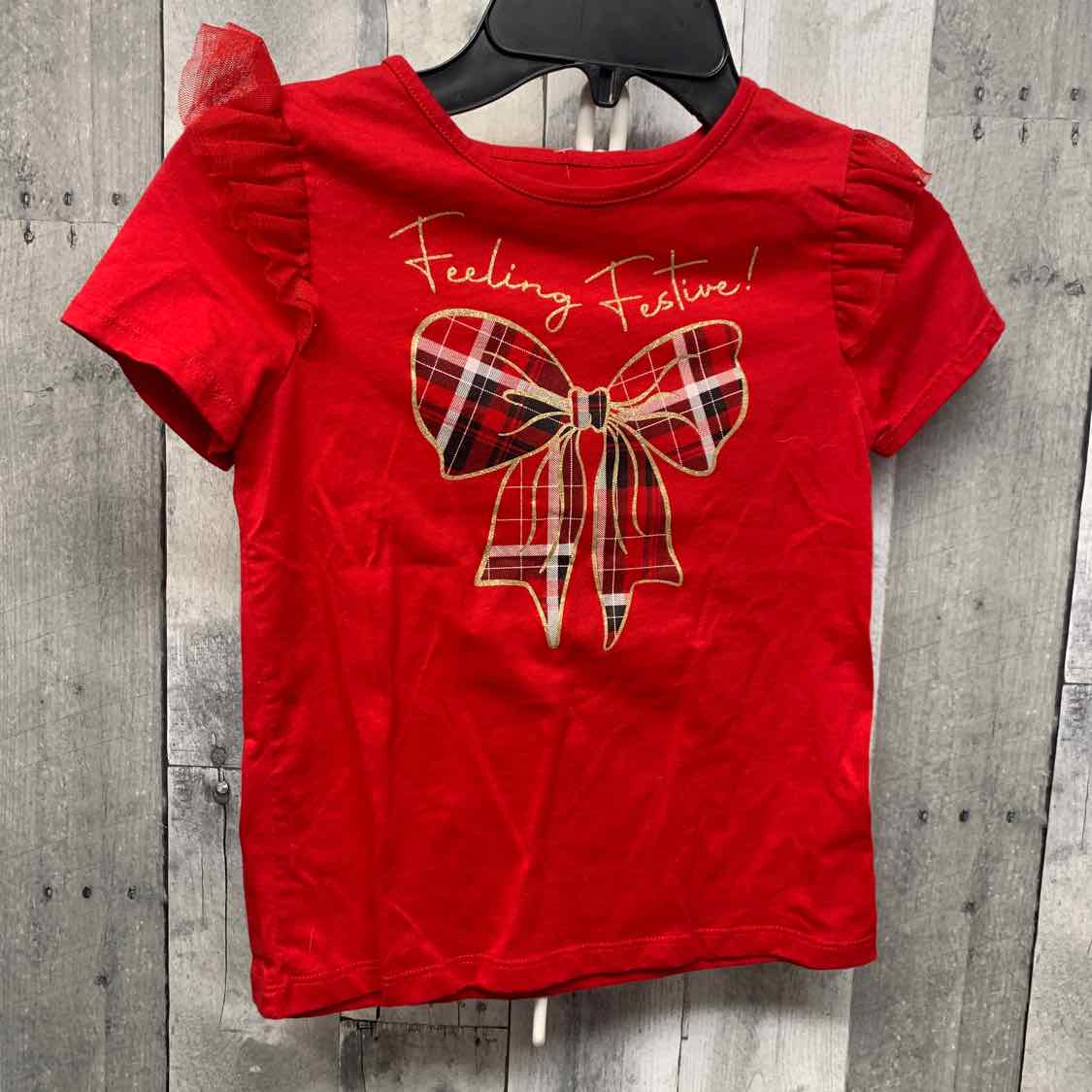 Size 7 Red Graphic 365 kids T Shirt