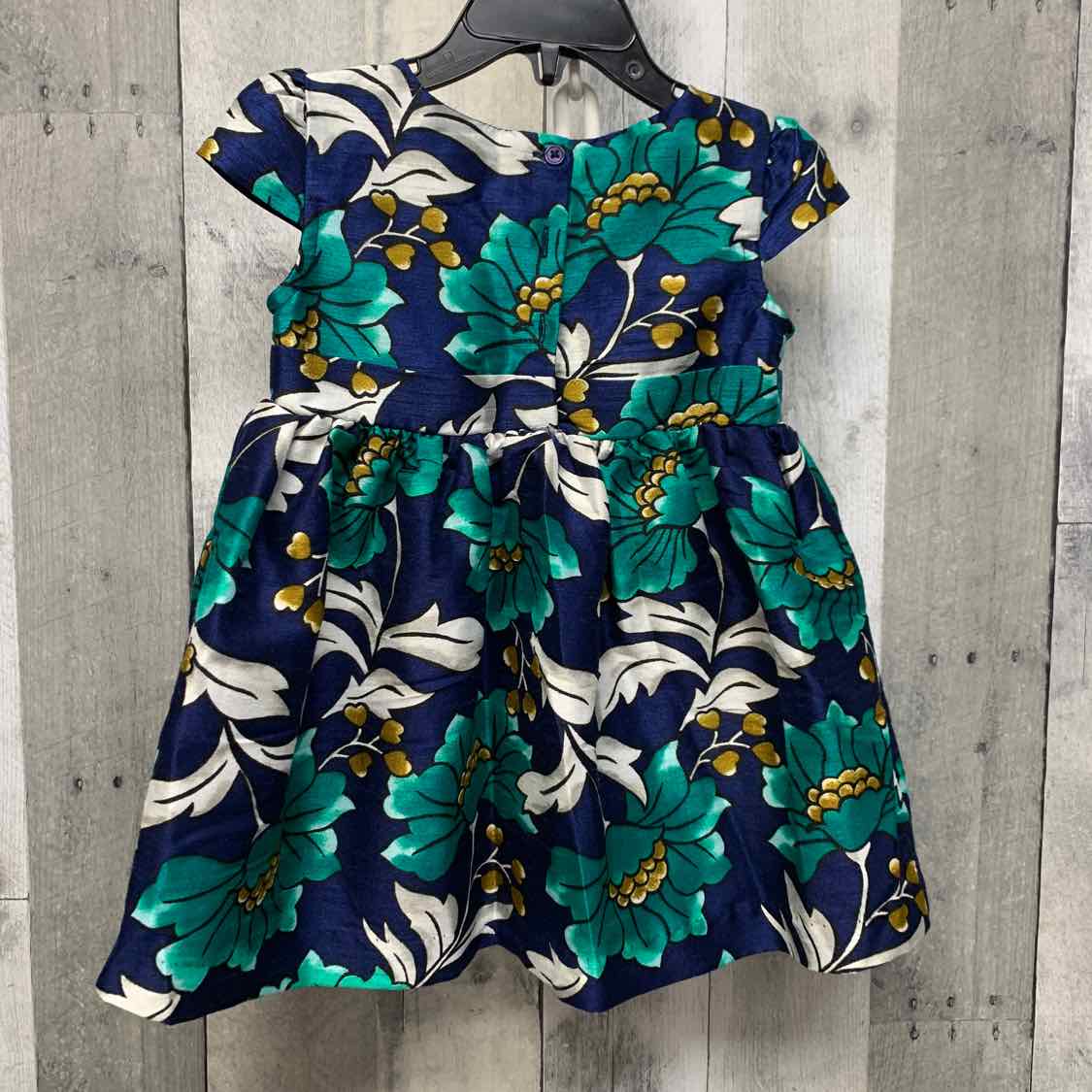 Size 18 Months Navy/Green Crown & Ivy Dress - Party