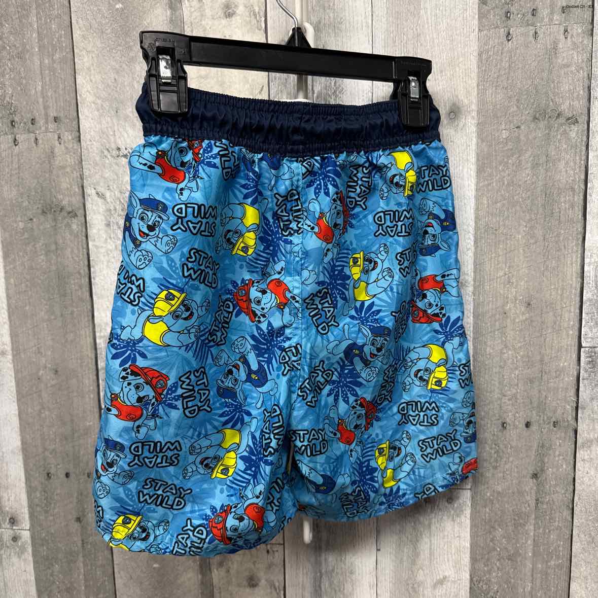 Size 7 Blue Print Paw Patrol Swim Trunks